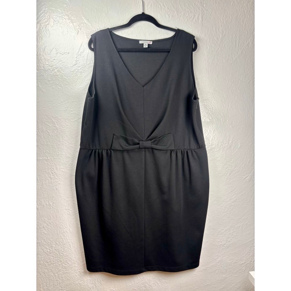 Isaac Mizrahi Dress 2X Black Office Career LBD Stretch Brunch Coquette Classic